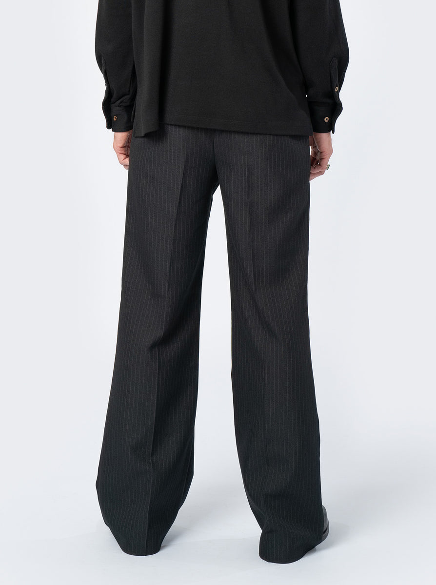 Caleb Pants, Charcoal Pinstripe