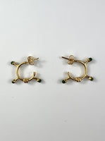 Diep Earrings in Gold Vermeil and Malachite