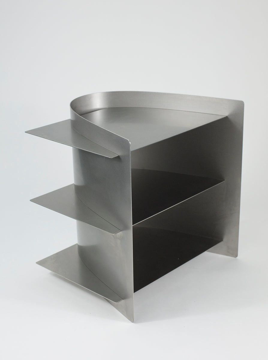 Paul Coenen folds single sheet of steel to form furniture pieces