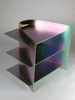 Tension Side Table in Iridescent Zinc by Paul Coenen