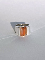 Large Ari Ring in Dual Tone Agate Sz. 10