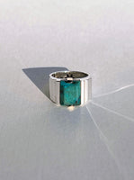 Large Ari Ring in Teal Malachite, Sz. 8