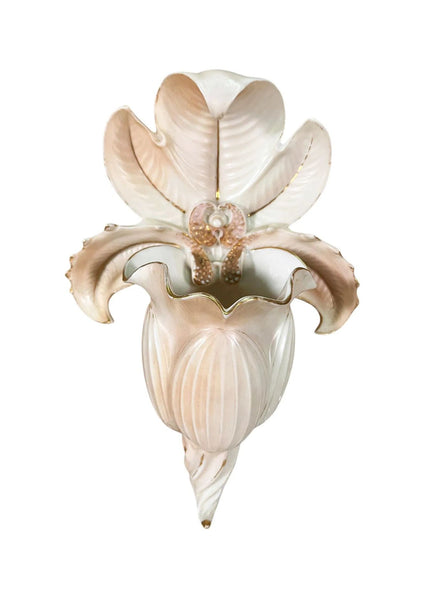 Royal Worcester Porcelain Orchid Wall Socket