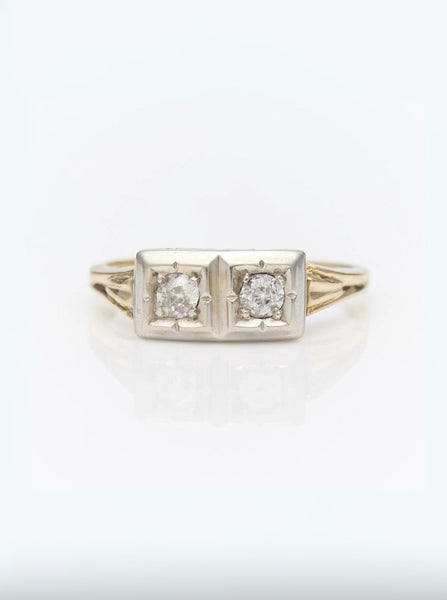 Art Deco Diamond and 14K Gold Ring