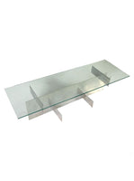 Aluminum and Glass Modernist Coffee Table