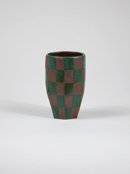 Checkered Cup, Teal by Shane Gabier