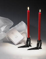 Black Hot Legs Candlesticks by Laura Welker