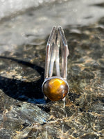 Tiger's Eye and Sterling Silver Double-Banded Ring, Sz. 4.75