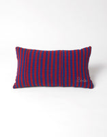 Bode Small Red and Blue Country Cloth Pillow