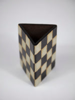 Large Triangle Holder, Black and White, 6" by Shane Gabier