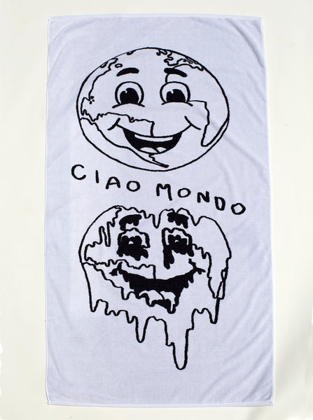 Ciao Mondo Beach Towel by Marco Bruzzone