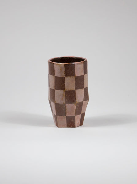 Checkered Cup, Pink by Shane Gabier