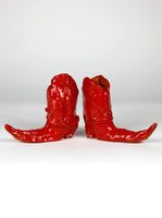 Cowboy Hot Legs Candlesticks by Laura Welker, Red