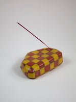 Rock Form Incense Holder, Red and Yellow by Shane Gabier