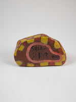 Rock Form Incense Holder, Red and Yellow by Shane Gabier