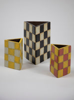 Triangle Holder, Red and Yellow, 4" by Shane Gabier