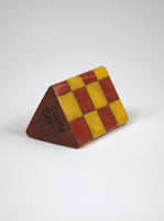Triangle Holder, Red and Yellow, 4" by Shane Gabier